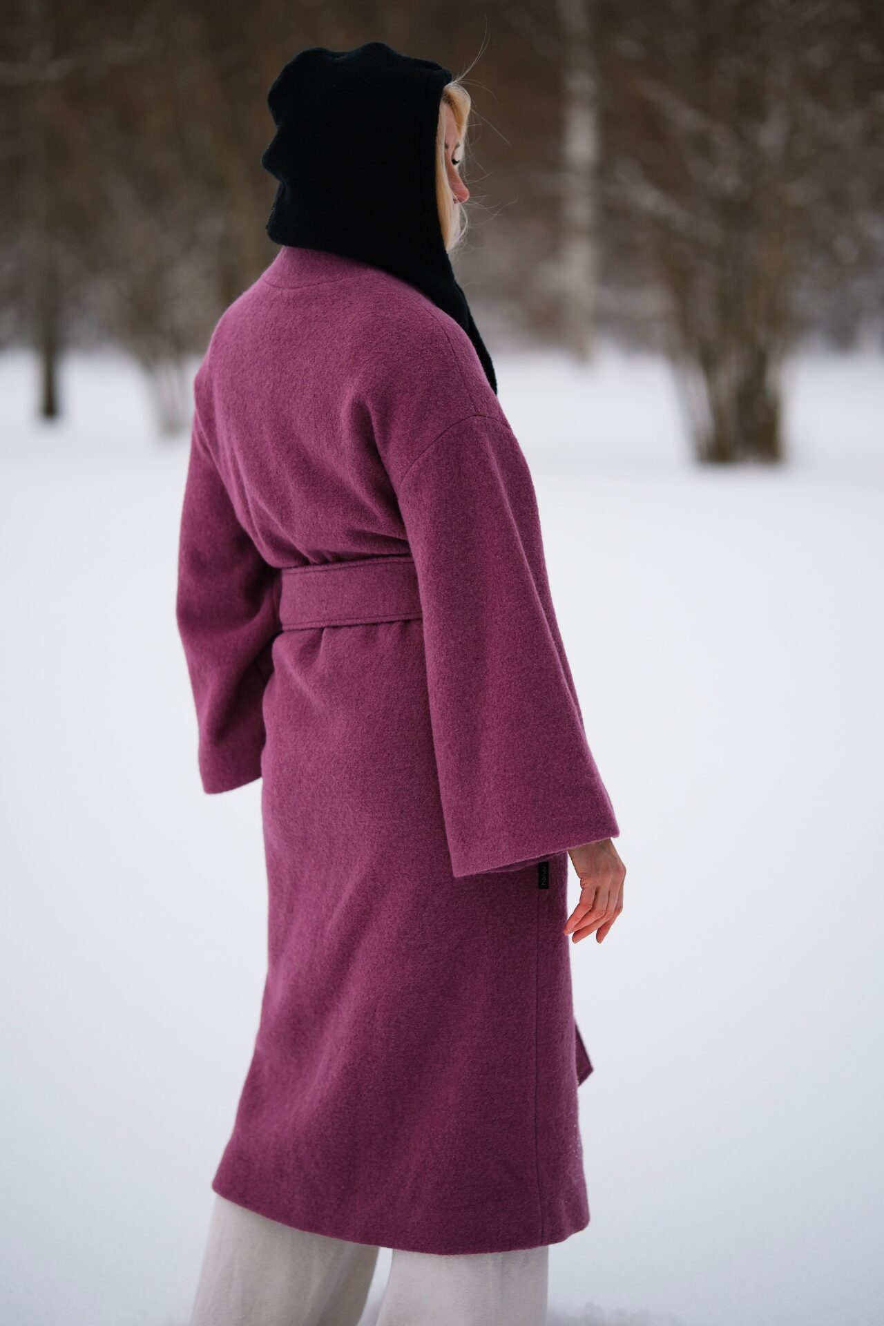 Villamantel, soe mantel, talvemantel, villane mantel, haruu, eestidisain