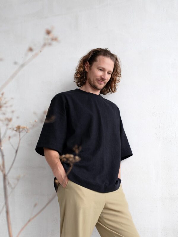 meestesärk, meeste t särk, mugav särk, suvine pluus meestele, haruu, linased riided, mugavad riided, reisiriided, eestidisain